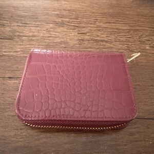 a new day Crocodile-Embossed Maroon Wallet